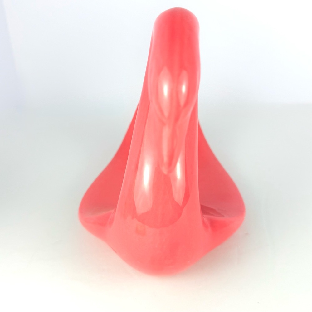 Vintage 1986 Mauve Pink Ceramic Swan Decor Hand Towel Holder. Romance Sweetness - Picture 3 of 12